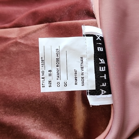 After Six Flutter Sleeve Velvet Wrap Maxi Dress With Pockets In Tawny Ro… - Picture 9 of 11